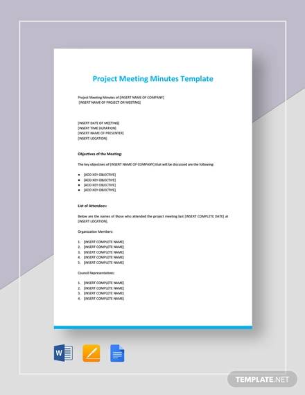 project meeting minutes