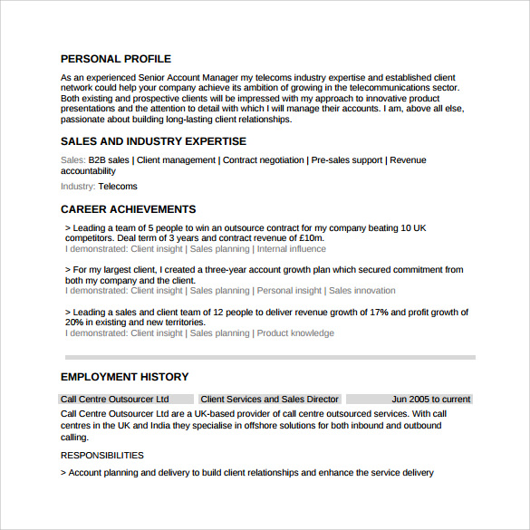 account manager resume download