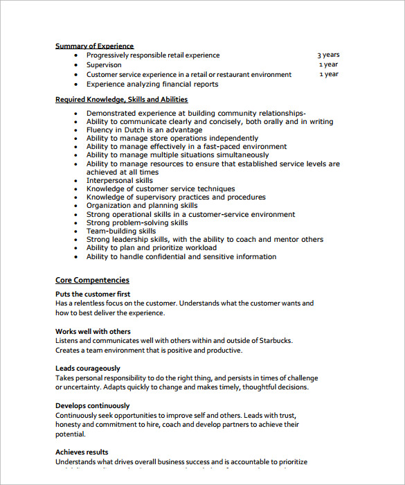 store manager resume sample 