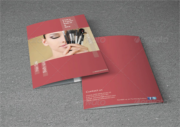 bifold brochure beauty salon