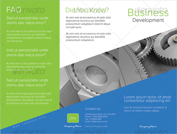 clean tri fold brochure