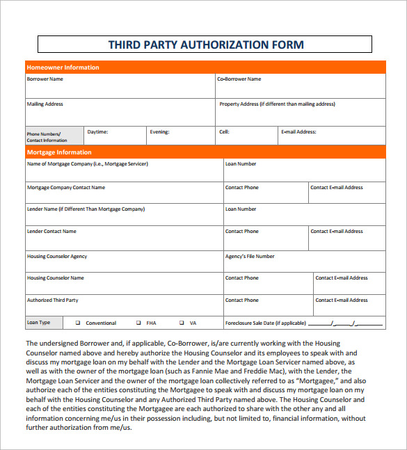 Third Party Authorization Letter Format Documented 5164