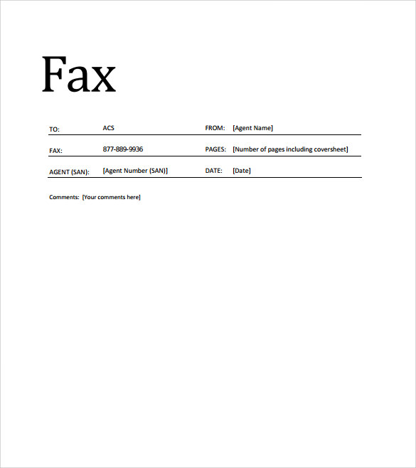 blank modern fax cover sheet 