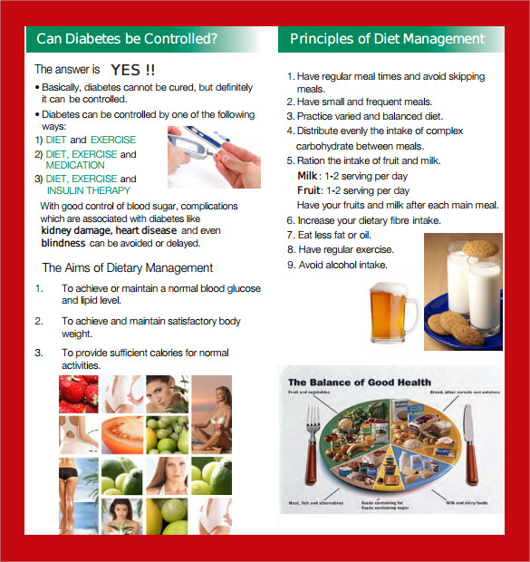 Example Of Diabetes Brochure