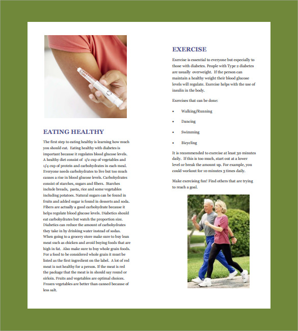 diabetes brochure template free