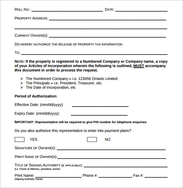 letter of authorization form