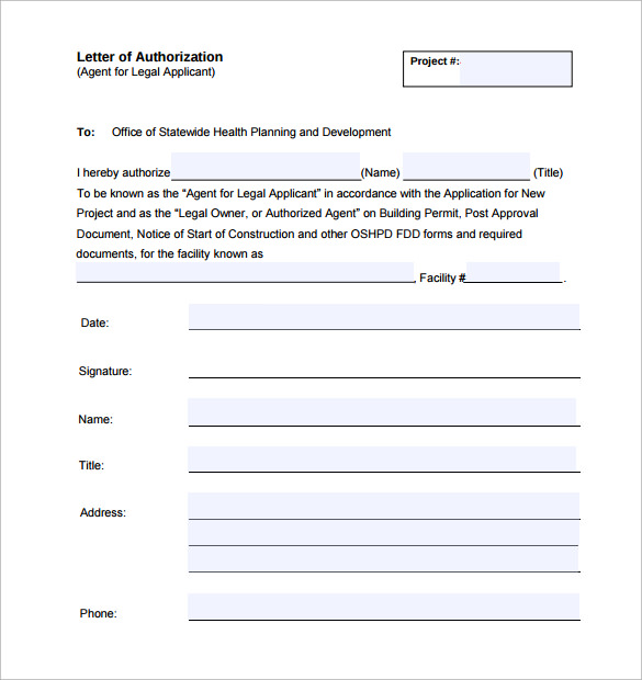 letter of authorization form free