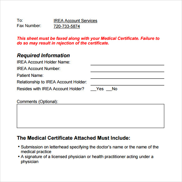 medical fax cover sheet free