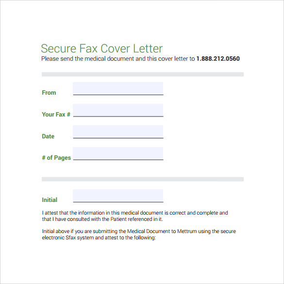 free medical fax cover sheet