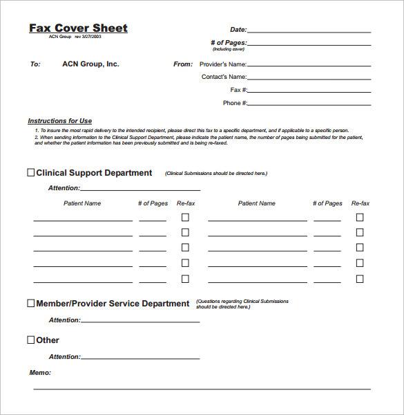 professional fax cover sheet pdf