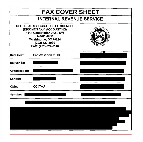 sample professional fax cover sheet