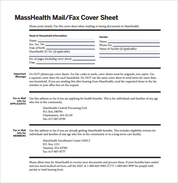 masshealth cover sheet1