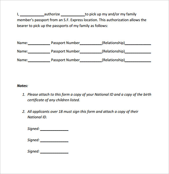 passport authorization letter pdf