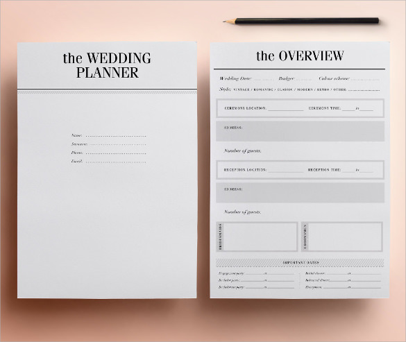 FREE 26+ Wedding Planner Samples in MS Word | PSD | Pages