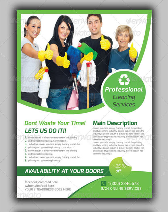 FREE 17+ House Cleaning Flyers Templates in EPS AI InDesign PSD