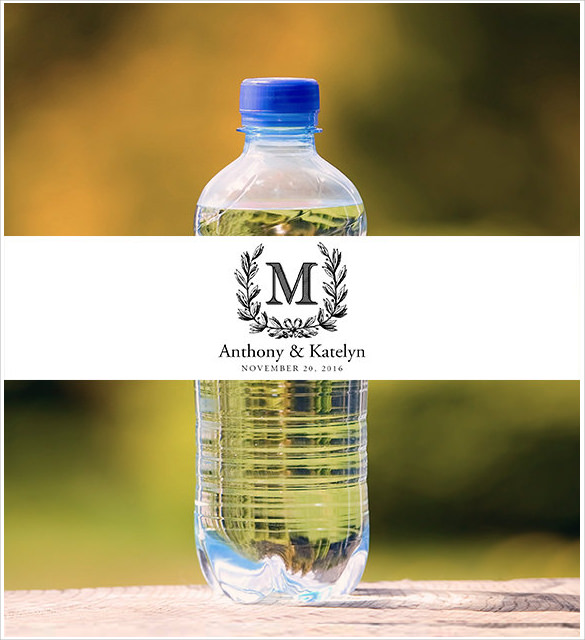 water bottle labels template