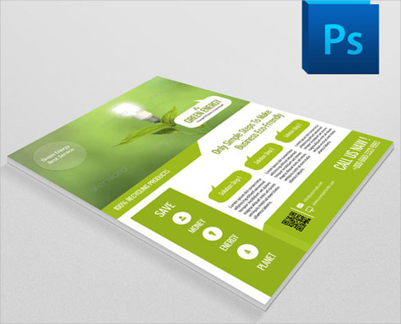dazzling green flyer template