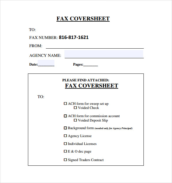 business fax cover sheet free