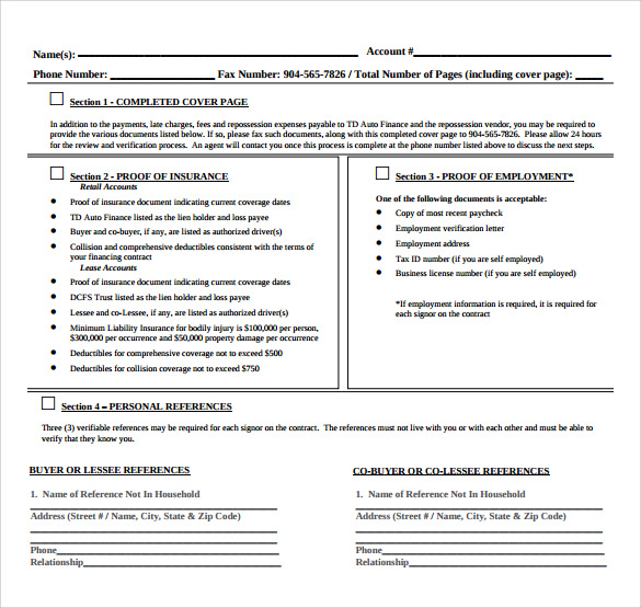 example of personal fax cover sheet