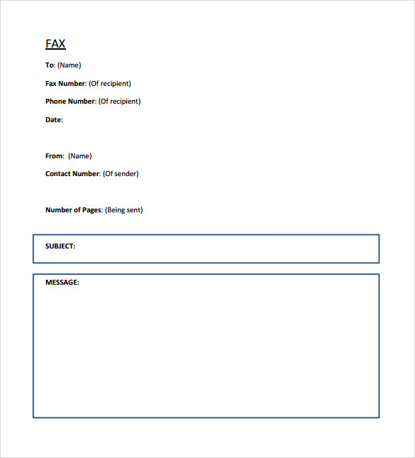 downloadable generic fax cover sheet