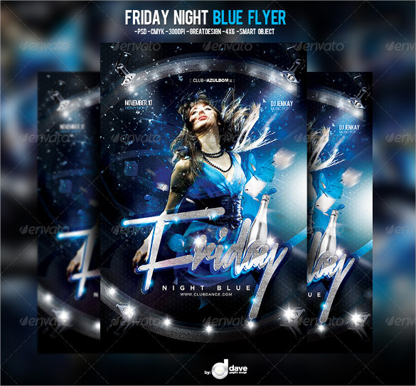 amazing blue flyer template