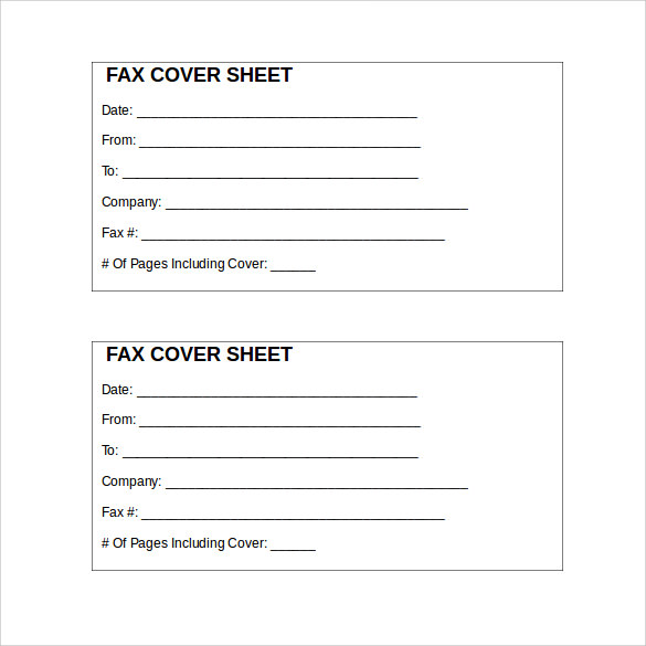 generic fax cover sheet word