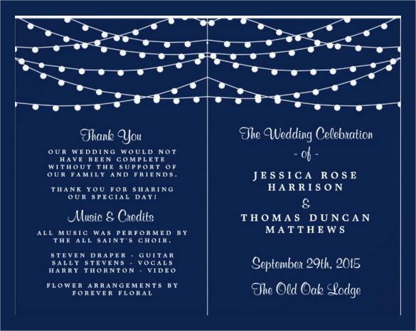 blue wedding collection flyer