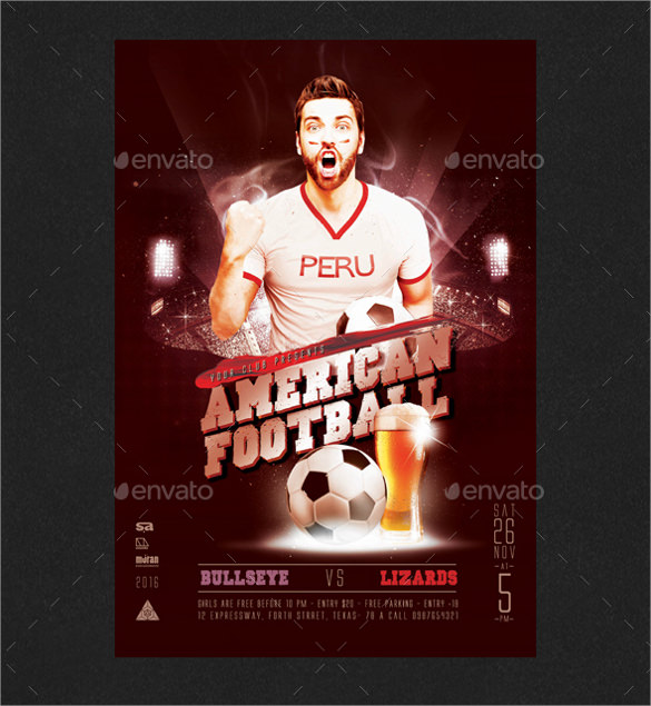 Free Red Football Flyer Template In Google Docs