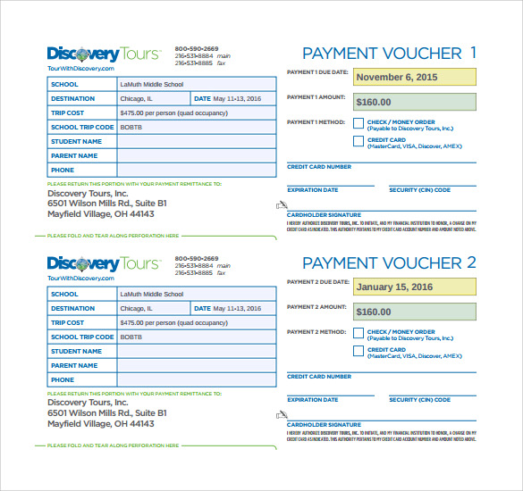 Cash Payment Voucher Template