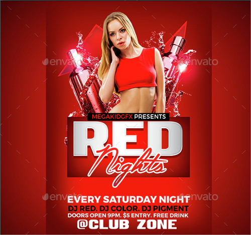 red club flyer background