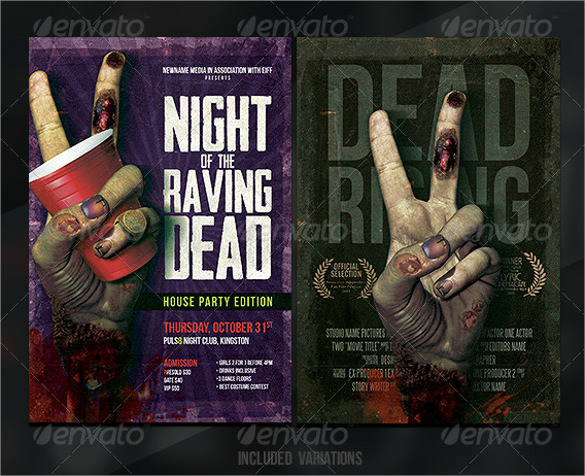 zombie hand flyer