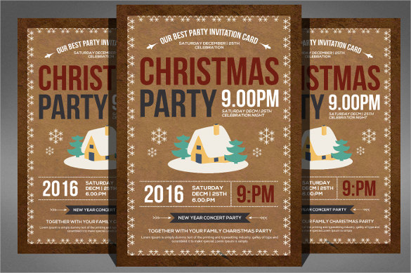 christmas party flyer invitation