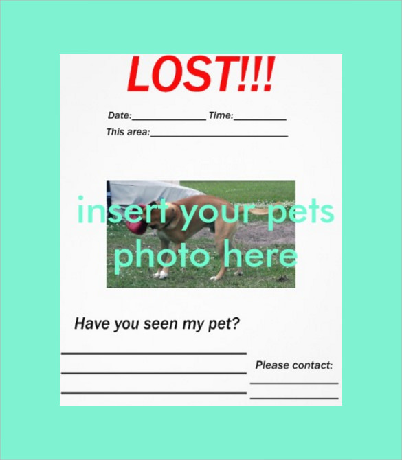FREE 7+ Lost Dog Flyer Templates in EPS | PSD