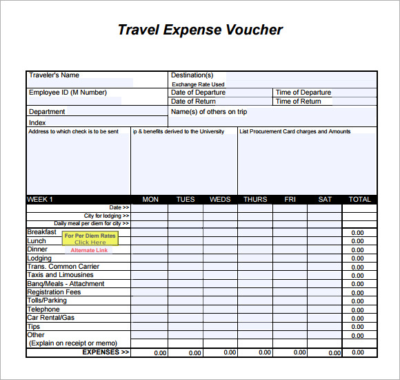 Free Travel Voucher Template Word