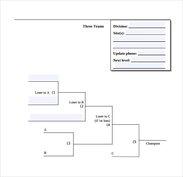 free tournament bracket template 