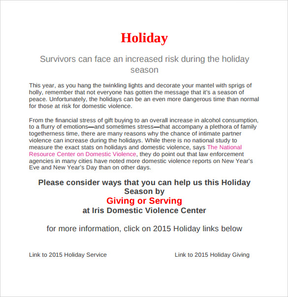 download holiday memo template 