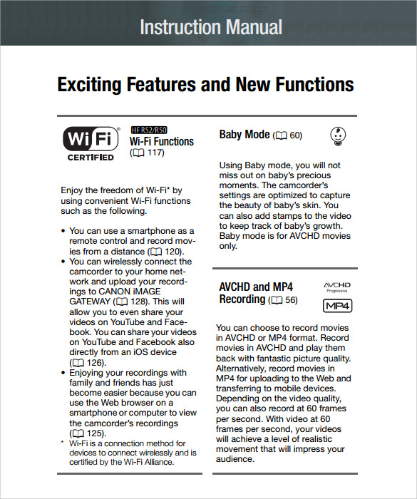 printable sample instruction manual template