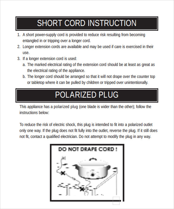 FREE 13+ Sample Instruction Manual Templates in PDF MS Word