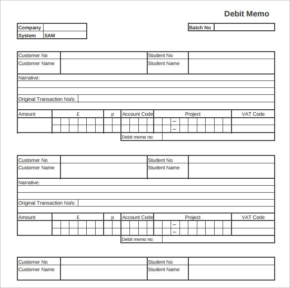 FREE 10+ Sample Debit Memo Templates in PDF