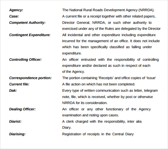 Office Work Manual Template