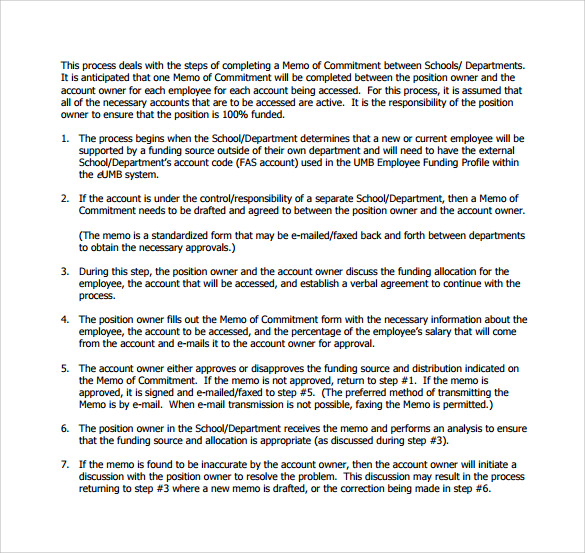 accounting memo template format