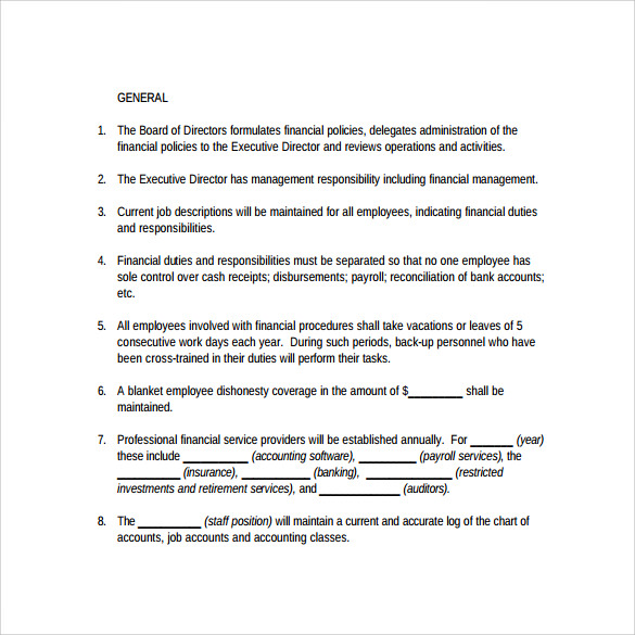 sample pdf procedure manual template