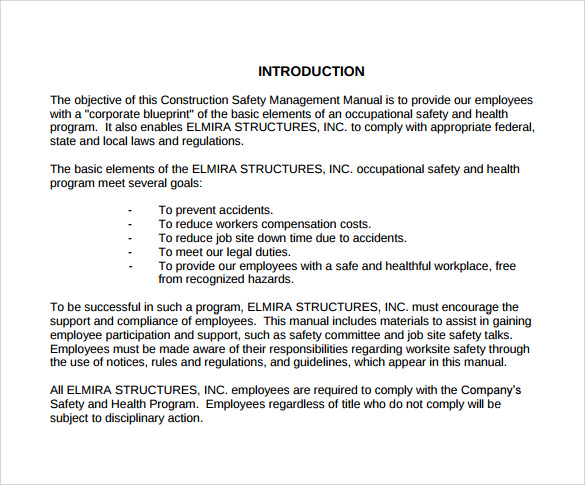 14+ Safety Manual Samples | Sample Templates