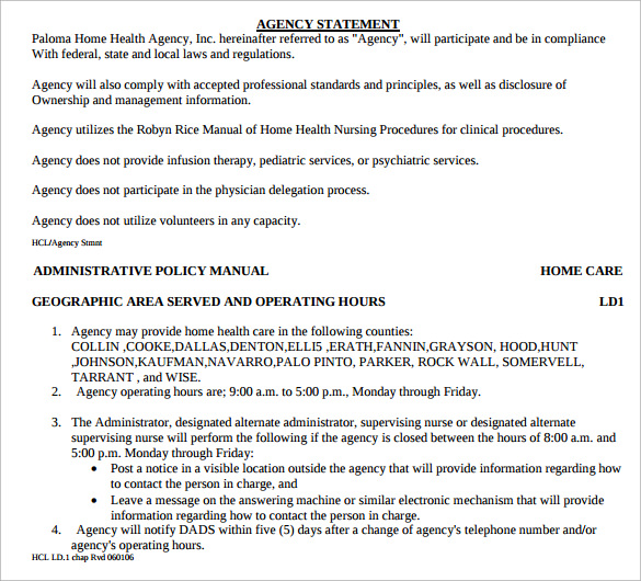 Administrative Manual Template