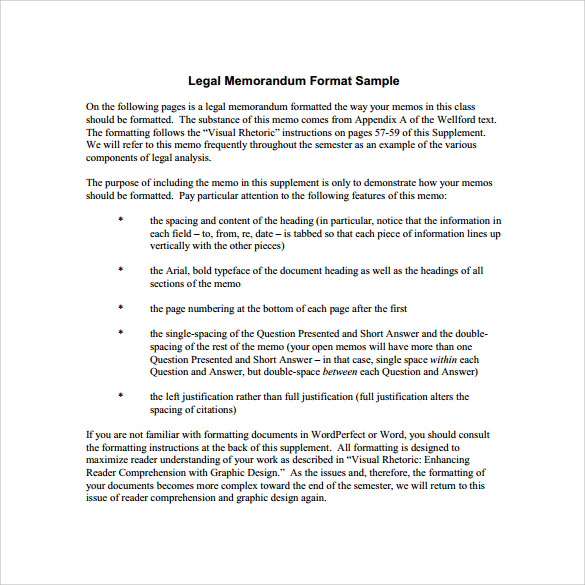 FREE 11+ Sample Legal Memo Templates in PDF | Google Docs ...