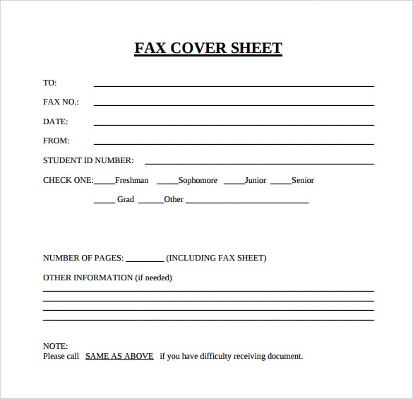 How to hand write a fax cover sheet