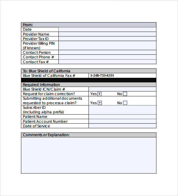 blank fax cover sheet template example