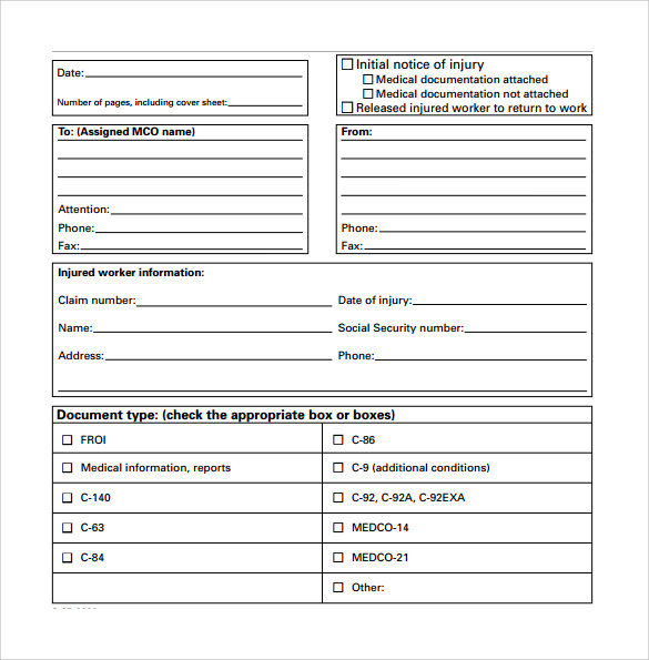 simple printable fax cover sheet