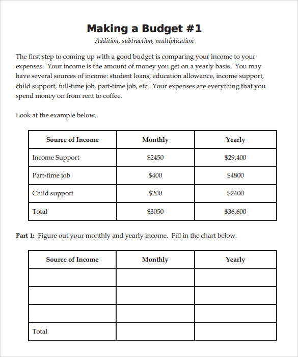 sample multiplying money worksheets format