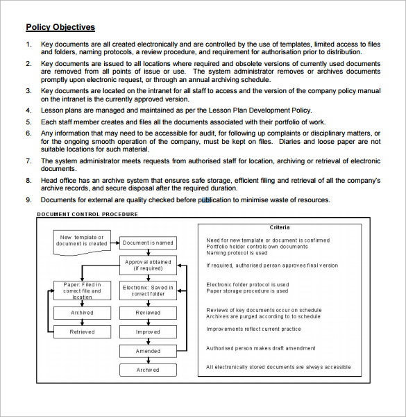 FREE 9+ Sample Policy Manual in PDF